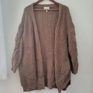 Hayden Oversized Chunky Knit Cable Sweater Cardigan